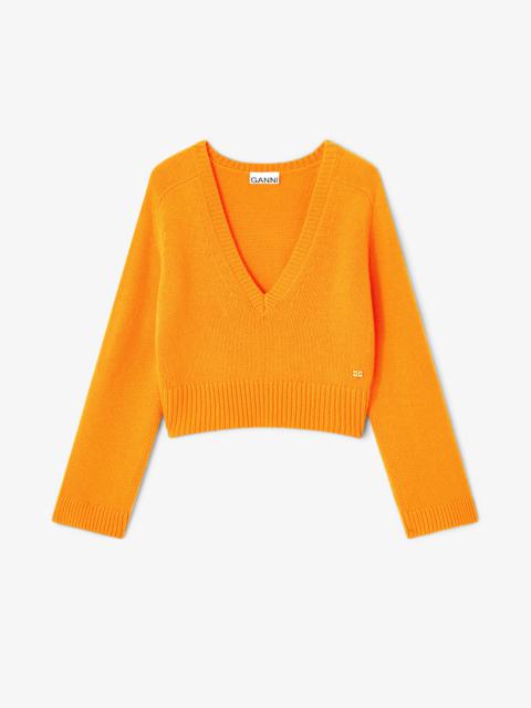 BROWN V-NECK SWEATER