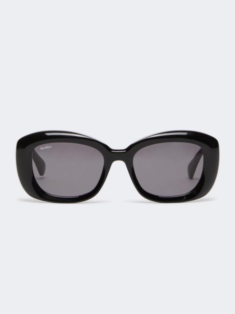 Oversized oval sunglasses - BLACK