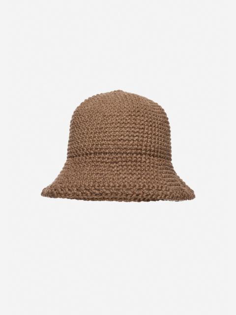Crochet bucket hat in brown