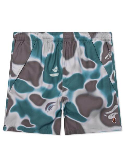 LIQUID CAMO ONE POINT BEACH SHORTS - OLIVE DRAB