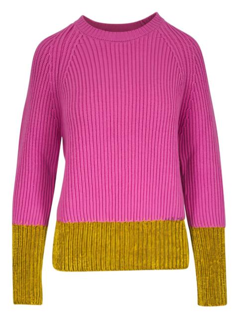 ribbed panelled sweater