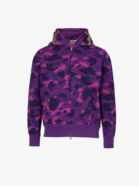 Shark camo-print cotton-jersey hoody