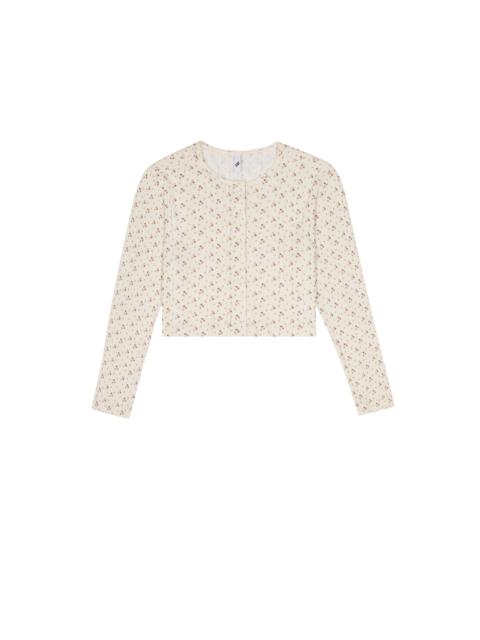 The Crop Cardi English Rose