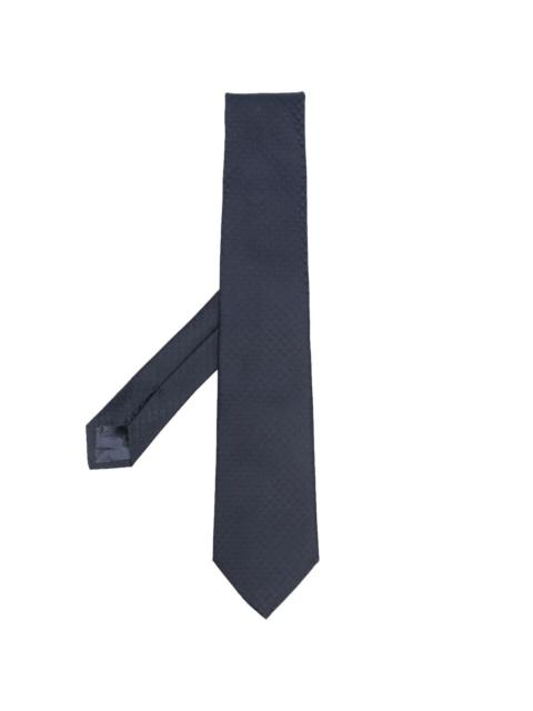 monogram silk tie