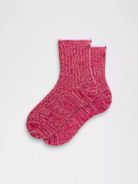 Unisex Quarter-Length Ragg Socks