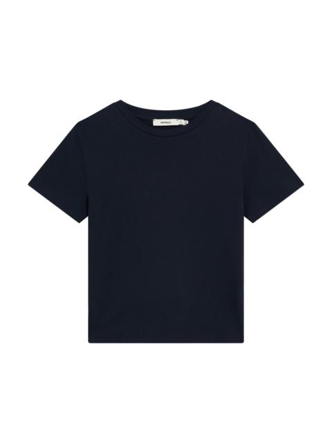 Womens Cotton-Stretch Slim T-Shirt - Midnight Navy