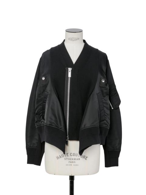 Nylon Twill x Knit Cardigan