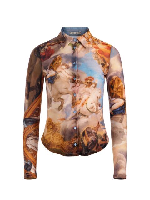 JADE MESH BUTTON DOWN