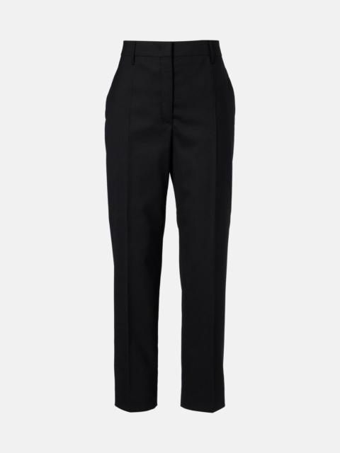 High-rise wool straight pants
