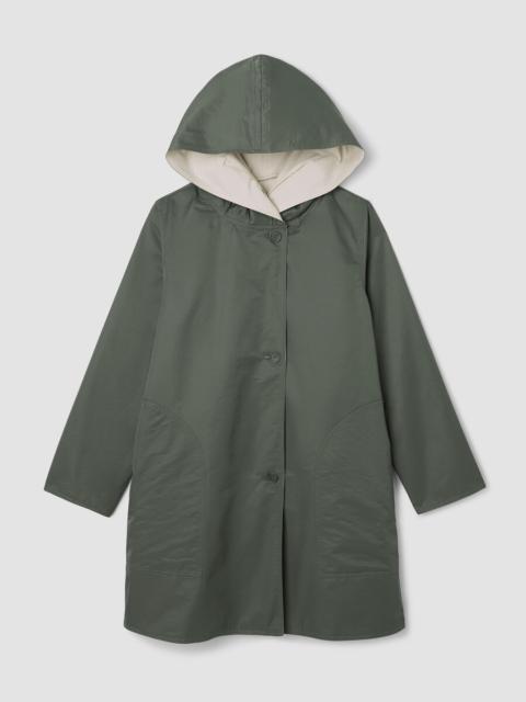 Cotton Nylon Reversible Hooded Coat