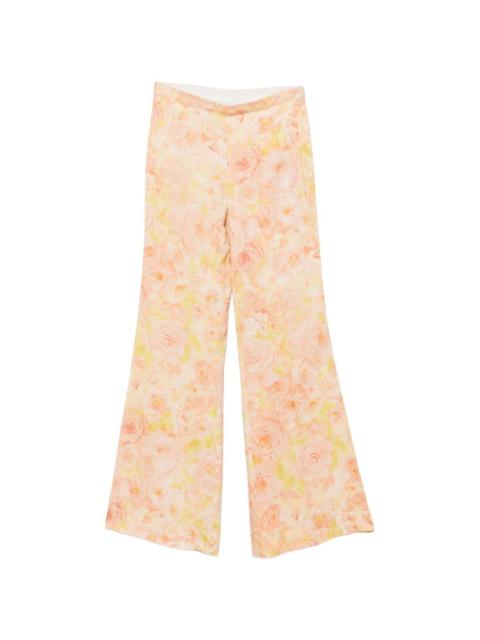 floral-pattern trousers