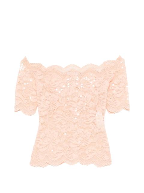 lace embellished top