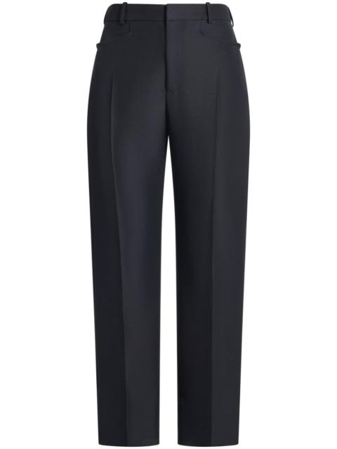 tailored straight-leg trousers