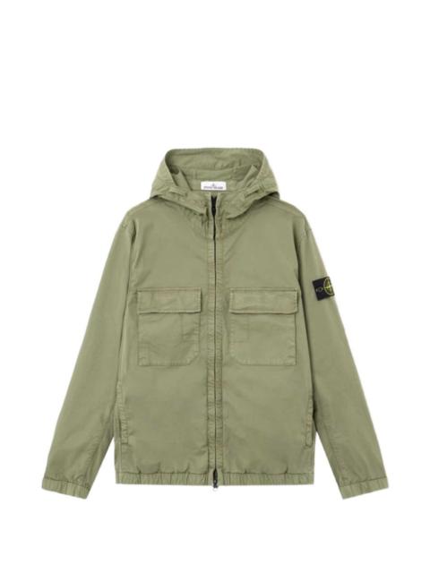 hooded flap-pocket jacket