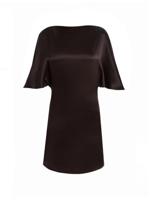 Matilda Silk Mini Dress brown