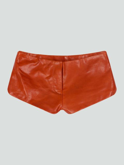PUPPY LEATHER SHORT COPPER
