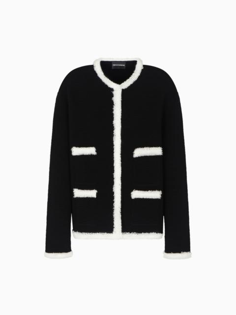 OTTOMAN FABRIC JACKET WITH FRINGE TRIMS