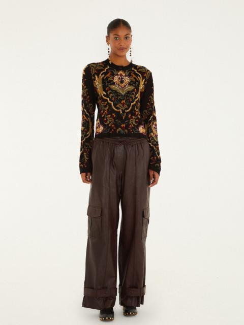 Burgundy Leather Pants