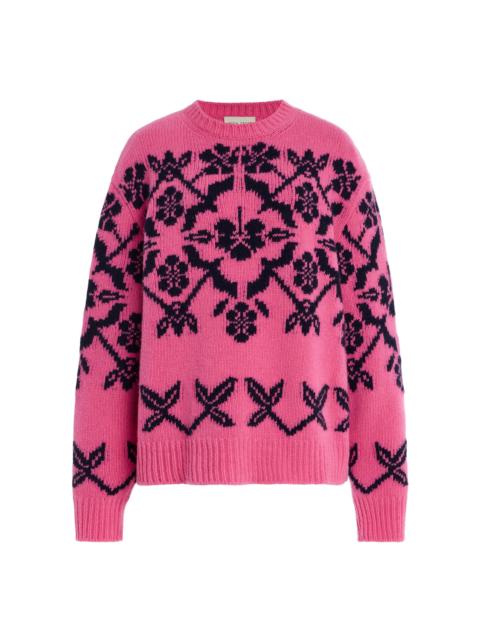 Georgia Fair Isle Wool Sweater pink