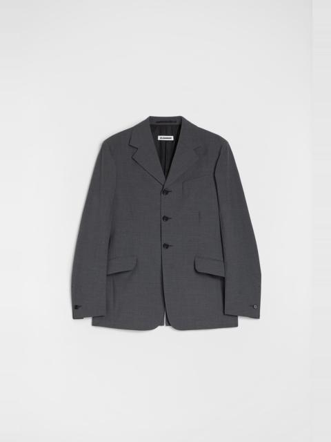Wool Poplin Tailored Jacket