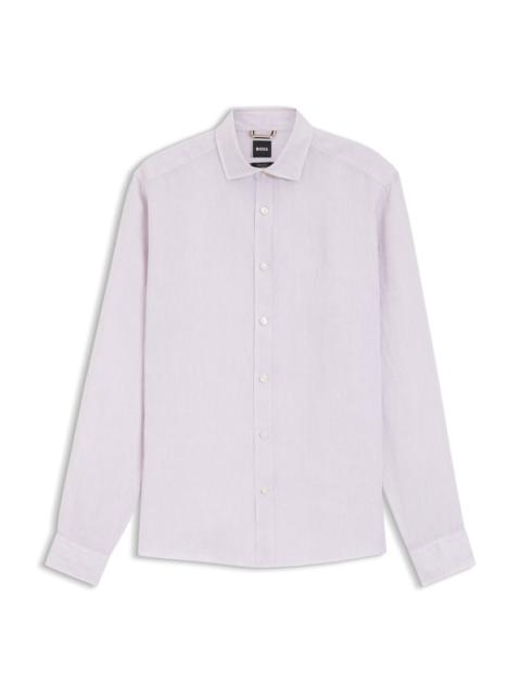 REGULAR-FIT SHIRT IN WASHED LINEN