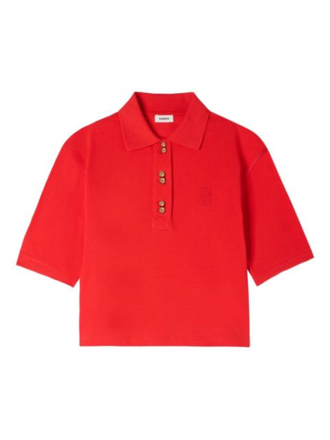 buttoned polo shirt