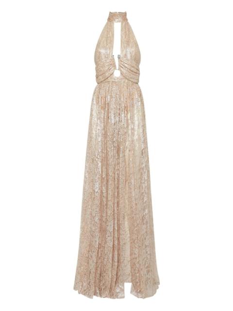 lace piercing maxi dress