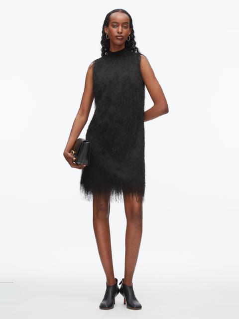 Fringe Mock Neck Shift Dress