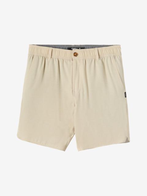 Reserve Light Check Scallop Elastic Waist 18" Hybrid Shorts