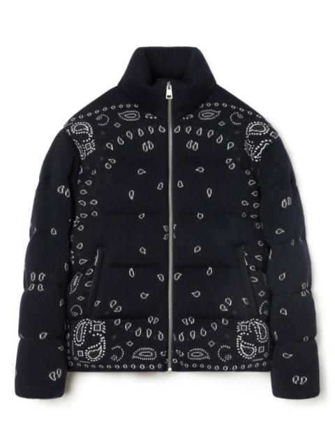 Bandana jacquard puffer jacket