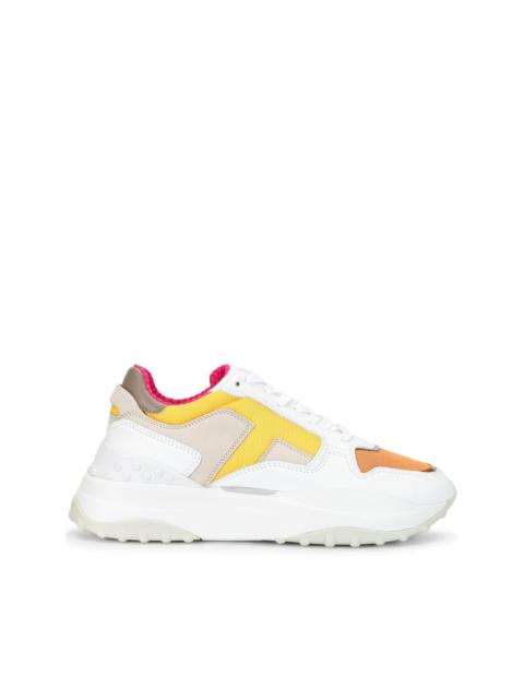 high-tech leather sneakers