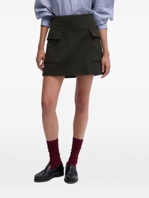 flap-pocket mini skirt