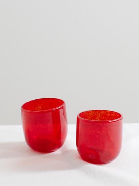 Thaw Set-of-two Recycled-glass Cups