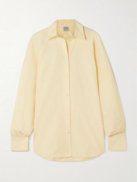 Organic cotton-poplin shirt Pastel yellow