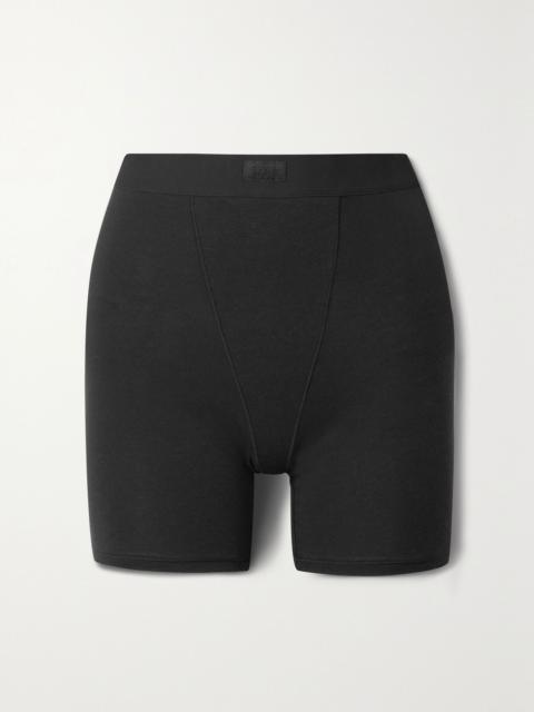 Boyfriend stretch-modal and cotton-blend jersey boxer shorts - Onyx Black