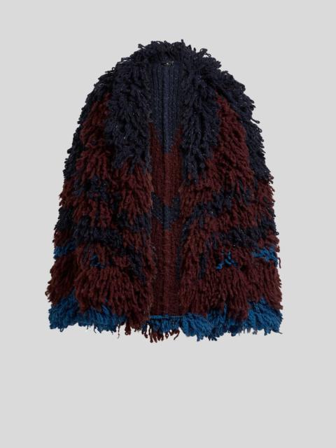 WOOL- AND ALPACA-BLEND FUR-STITCH JACKET