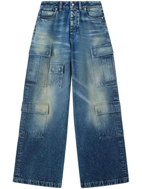cargo wide-leg jeans