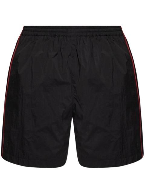 embroidered track shorts