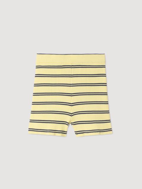 STRIPED KNIT SHORTS