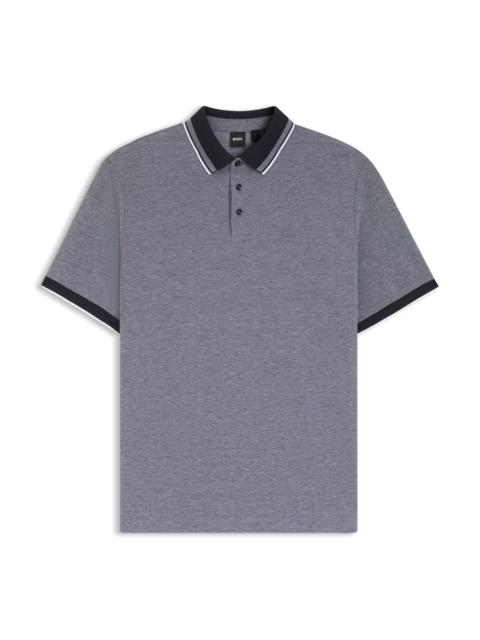 OXFORD COTTON-PIQUÉ POLO SHIRT WITH LOGO DETAIL