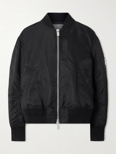 Pleated Padded Shell Bomber Jacket