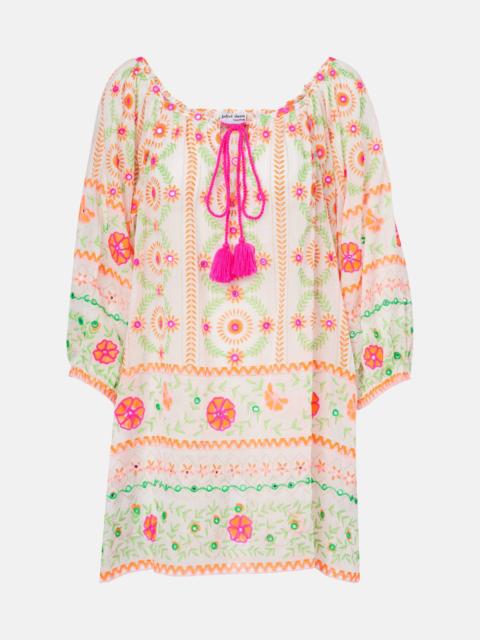 Printed cotton beach dress