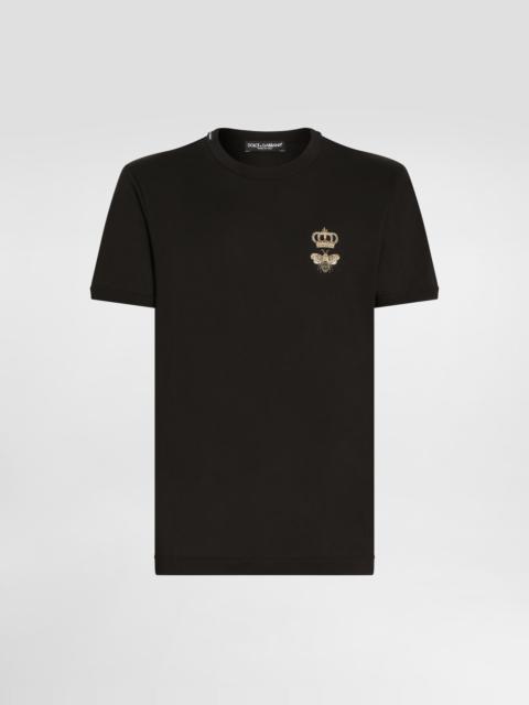 Cotton T-shirt with embroidery