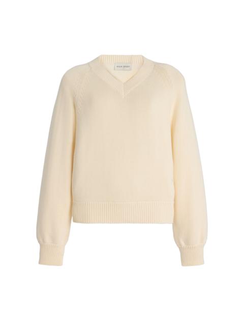 Veronica Cotton Sweater ivory
