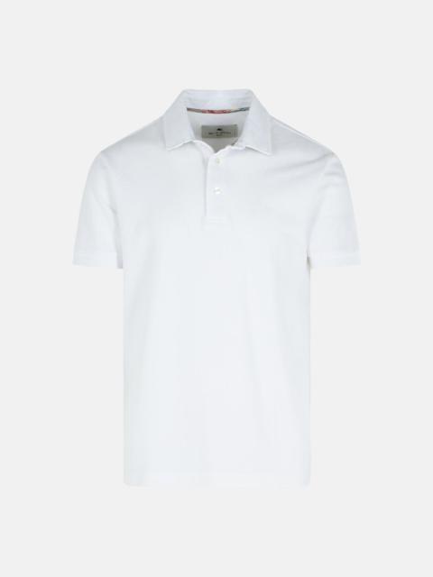 'ROMA' WHITE COTTON POLO SHIRT
