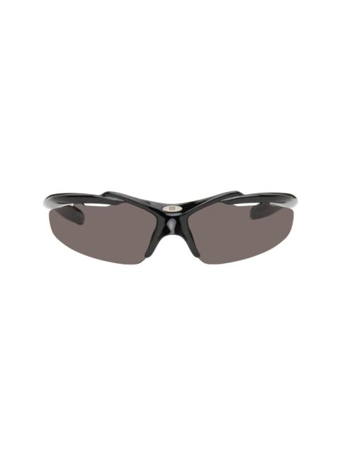 Black Turbo D-Frame Sunglasses