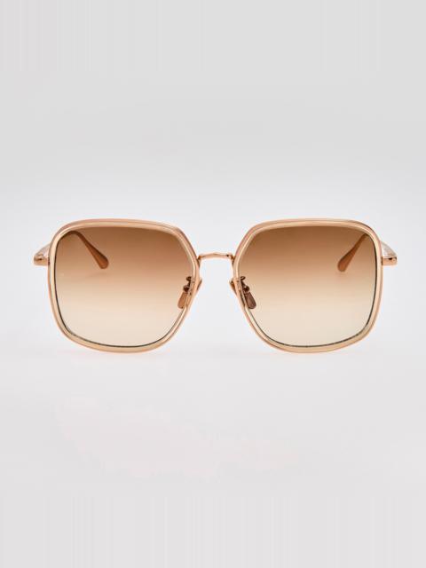 Alicia Sunglasses in Ash and 18K Rose Gold