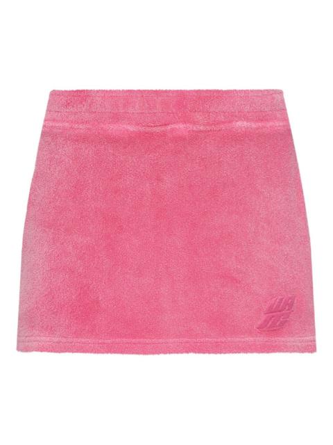 embroidered cotton mini skirt