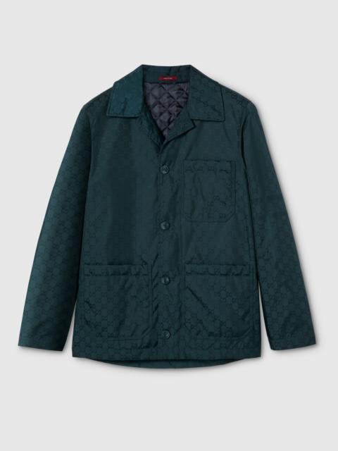 GG Horsebit technical fabric jacquard jacket