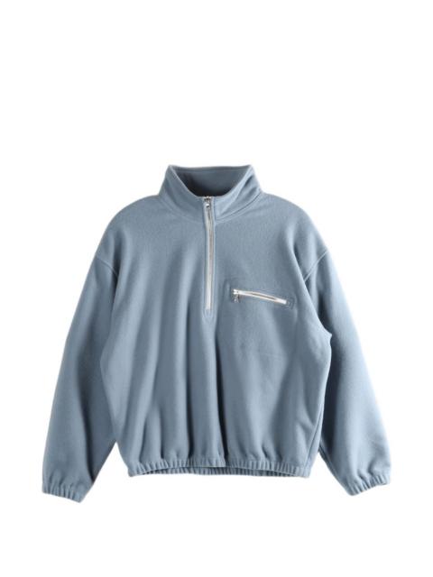 half-zip fleece sweatshirt